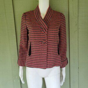 ETCETERA Black Red knit Jacket Cardigan 2